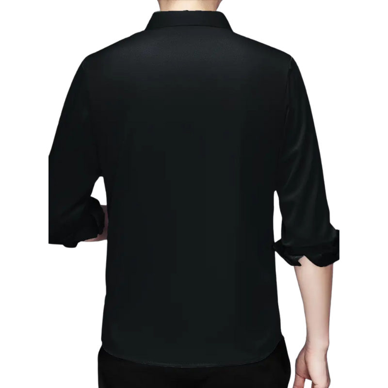 Stretchy Plain Long Sleeve Shirt