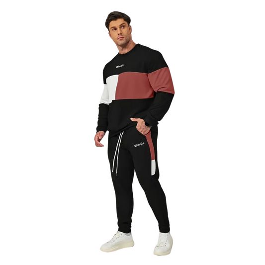 Men’s Color Block Track Suit Set