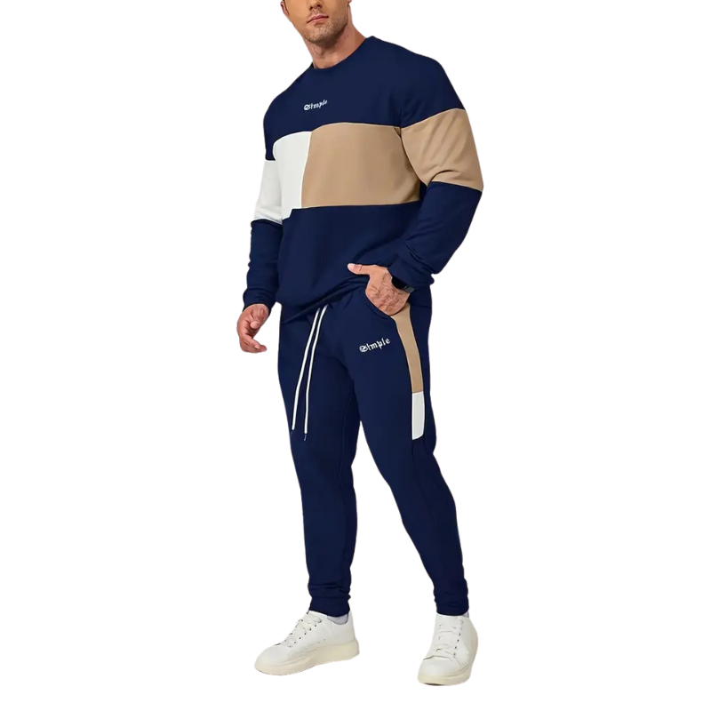 Men’s Color Block Track Suit Set