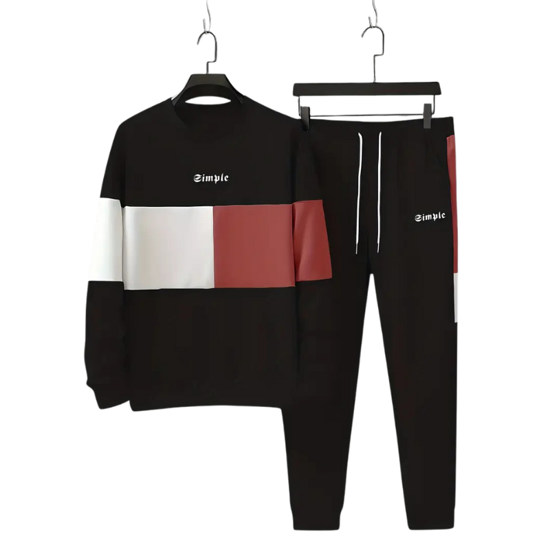 Men’s Color Block Track Suit Set